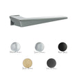 Forme Naxos Lever Door Handle on Concealed Square Rose - Polished Chrome - Set