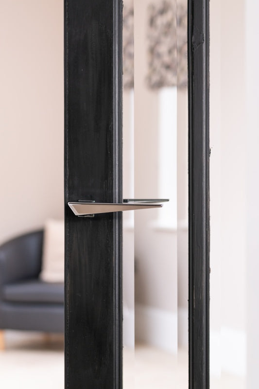 Forme Naxos Lever Door Handle on Concealed Square Rose - Matt Black - Pair