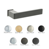 Forme Asti Lever Door Handle on Concealed Square Rose - Matt Black - Set