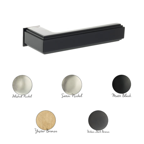 Forme Alila Lever Door Handle on Concealed Square Rose - Urban Dark Bronze - Set