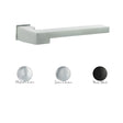 Forme Ginevra Lever Door Handle on Concealed Square Rose - Satin Chrome - Pair