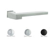 Forme Ginevra Lever Door Handle on Concealed Square Rose - Satin Chrome - Set