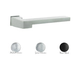 Forme Ginevra Lever Door Handle on Concealed Square Rose - Satin Chrome - Set