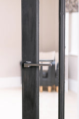 Forme Ginevra Lever Door Handle on Concealed Square Rose - Matt Black - Set