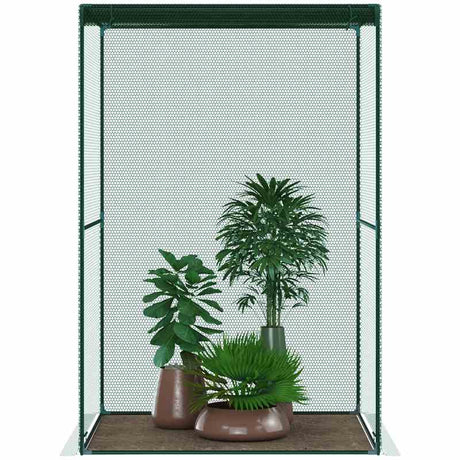 Outsunny 120 x 120cm Compact Plant Cage, with Netting - Green