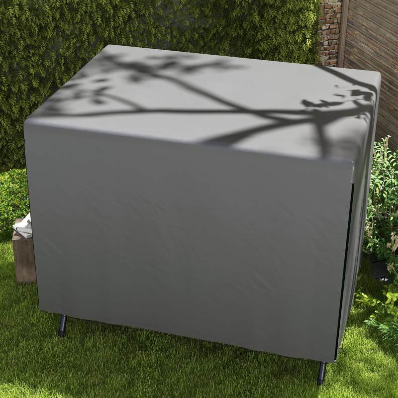 Outsunny Patio 3 Seater Swing Chair Bench Cover Outdoor Garden Furniture Rain Protection Cover Protector Waterproof Anti-UV, 215L x 155W x 150Hcm, Dark Grey