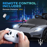 AIYAPLAY Maserati GT2 Licensed 12V Kids Electric Ride on Car with 4 Suspension Wheels, Remote Control, Music, Horn, Lights, Grey