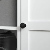 HOMCOM Multi-Compartment Shoe Storage Bench, with Top Cushion - White/Grey