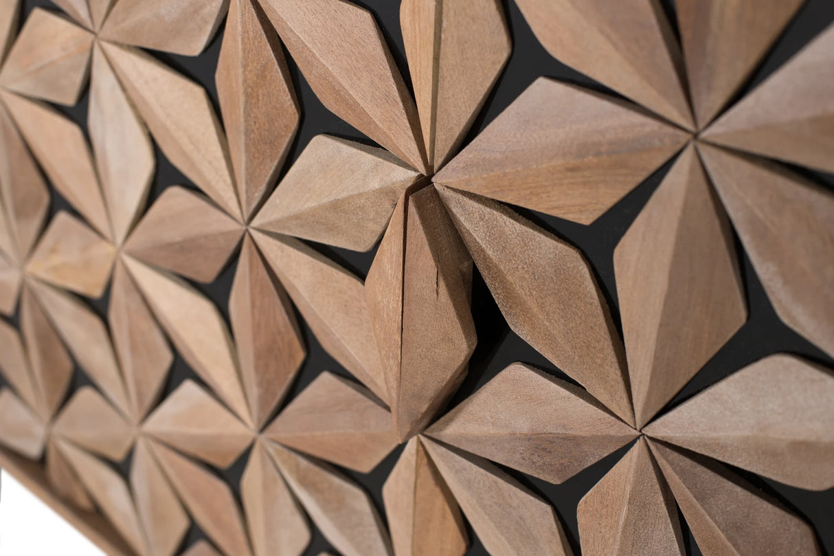 Giner and Colomer  Mango Wood Sideboard With Metal Accents