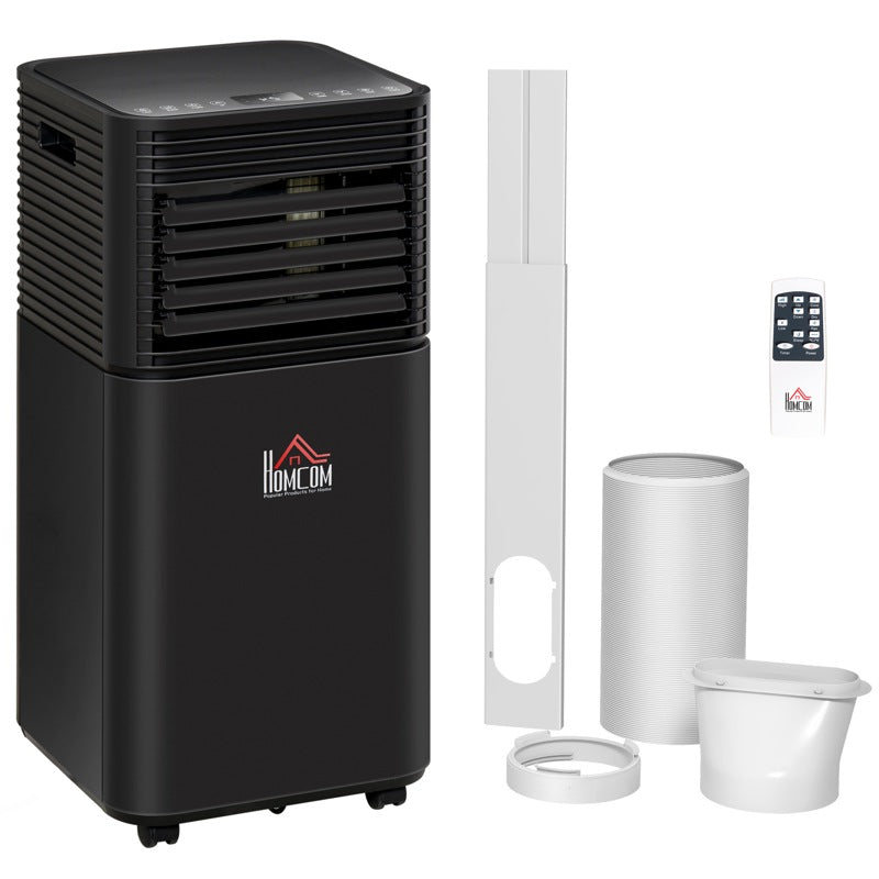 HOMCOM 8000 BTU 4-In-1 Portable Air Conditioner Unit Cooling Dehumidifying Ventilating  for Room up to 15m², with Fan, Remote, 24H Timer, Window Mount Kit, R290, A Energy Efficiency