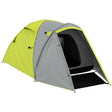 Outsunny Two-Man Dome Tent, with Front Porch and Accessories - Yellow/Grey