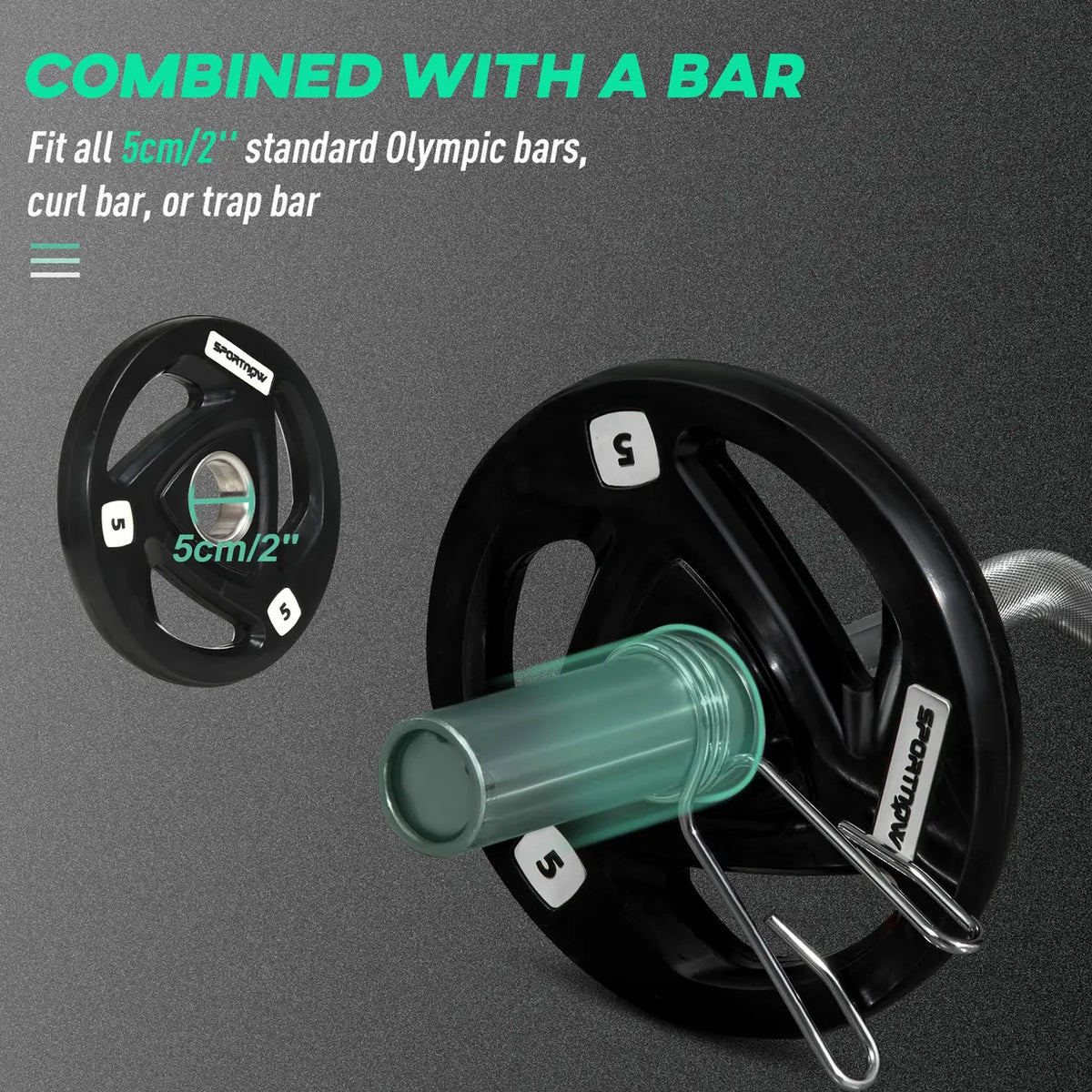 SPORTNOW Cable Machine Pulley System with 2 x 5kg Weight Plates, Lat Pull Down System with Loading Weight for Home Gym Biceps Triceps Arm Shoulder Back Training