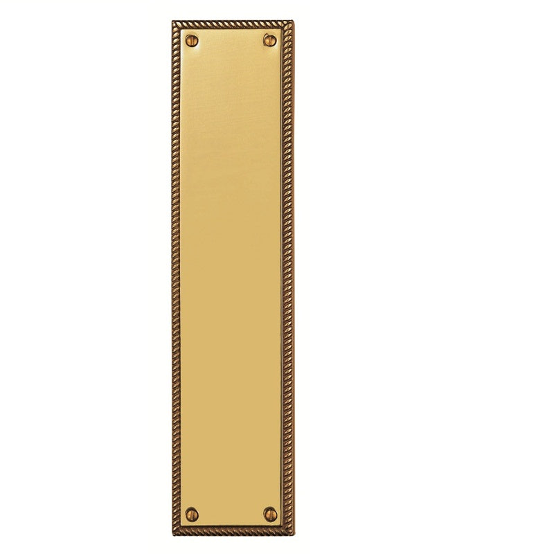 GEORGIAN - FINGER PLATE - POLISHED BRASS - 305mm X 73mm x7.3mm - EACH
