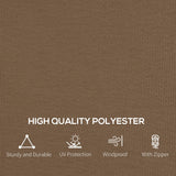 Outsunny 4 Pack Replacement Gazebo Curtains Privacy Panel for Most 3 x 4m Gazebo Canopy Pavillion Outdoor Shelter Sidewalls Accessories Dark Brown