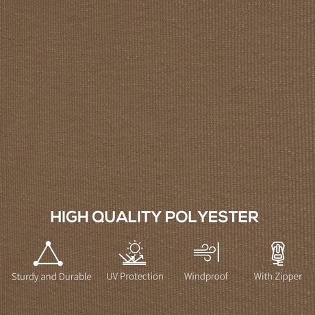 Outsunny 4 Pack Replacement Gazebo Curtains Privacy Panel for Most 3 x 4m Gazebo Canopy Pavillion Outdoor Shelter Sidewalls Accessories Dark Brown