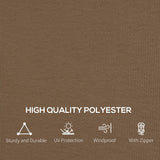 Outsunny 4 Pack Replacement Gazebo Curtains Privacy Panel for Most 3 x 4m Gazebo Canopy Pavillion Outdoor Shelter Sidewalls Accessories Dark Brown