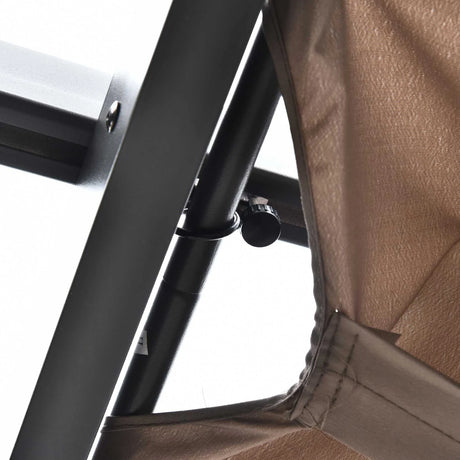 Outsunny 3m x 3m Pergola - Retractable Aluminium 3x3 Garden Shade for Outdoor BBQ & Gatherings, Family Use, Brown