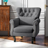 HOMCOM Chesterfield-Style Accent Chair - Grey