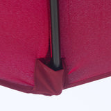 Outsunny 3(m) Tilting Parasol Garden Umbrellas, Outdoor Sun Shade with 8 Ribs, Tilt and Crank Handle for Balcony, Bench, Garden, Wine Red