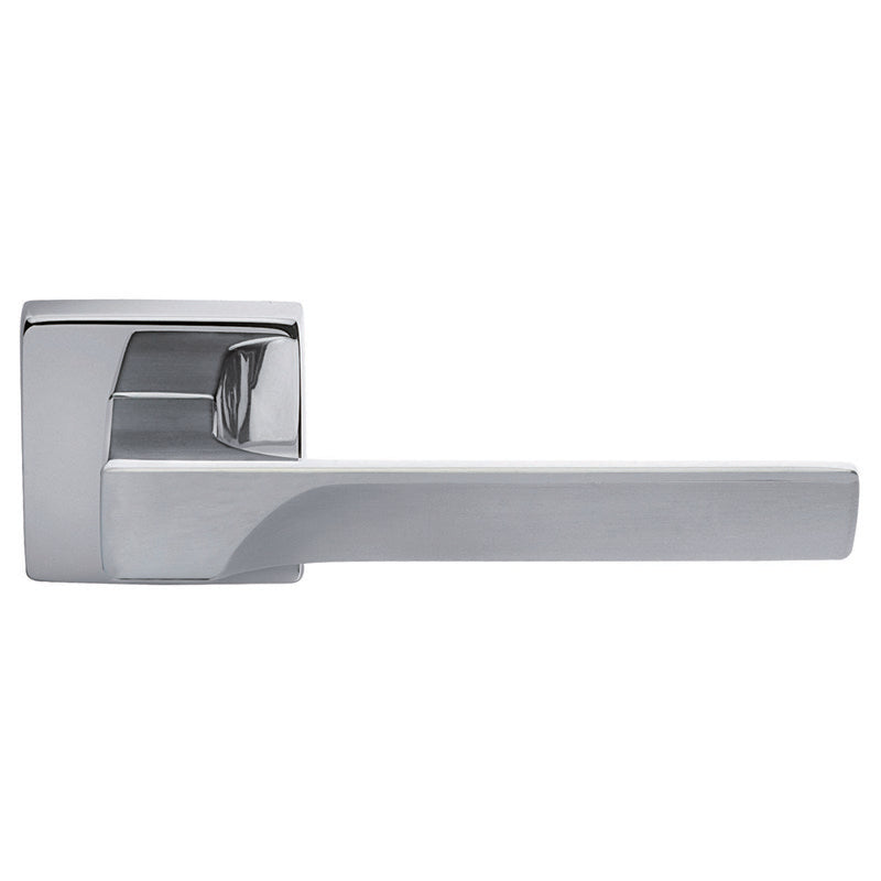 FLASH LEVER ON CONCEALED FIX SQUARE ROSE CRO (POLISHED CHROME) - POLISHED CHROME - PAIR