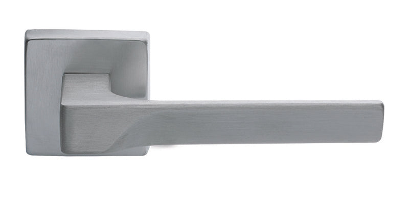 FLASH LEVER ON CONCEALED FIX SQUARE ROSE CSA (SATIN CHROME) - SATIN CHROME - PAIR