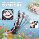 AIYAPLAY 6 in 1 Foldable Kids Trike with Adjustable Parent Handle & Canopy for Ages 1-5, Pink