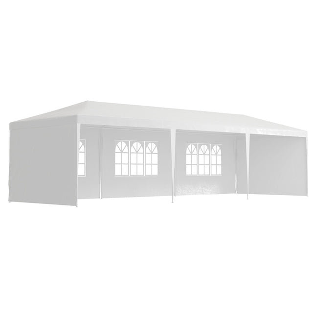 Outsunny Garden Gazebo Marquee Party Wedding Tent Canopy (9m x 3m) - White