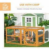 PawHut Wooden Chicken Coop with Perches, Doors, Combinable Design, for 2-4 Chickens - Natural Wood Colour