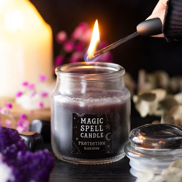 Opium 'Protection' Spell Candle Jar