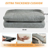 HOMCOM Faux Leather Office Chair, with Inflatable Lumbar - Grey