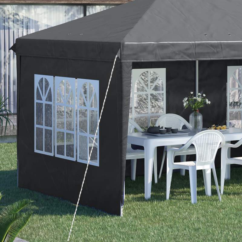 Outsunny 3 x 6m Pop-Up Gazebo, with Removable Walls - Grey