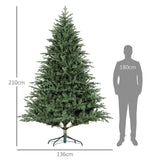 HOMCOM 7ft LED Lights Artificial Christmas Tree