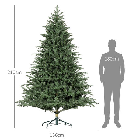 HOMCOM 7ft LED Lights Artificial Christmas Tree