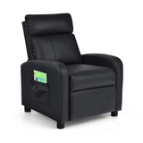 Ergonomic PU Leather Kids Recliner Lounge Sofa for 3-12 Age Group-Black