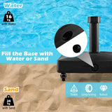 Fillable Umbrella Base Stand with Lockable Universal Wheels