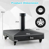 Fillable Umbrella Base Stand with Lockable Universal Wheels