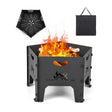 19 Inches Collapsible Portable Plug Fire Pit with Storage Bag