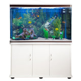 Aquarium Fish Tank Cabinet with Complete Starter Kit - White Tank & Gravel