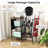 Fishing Rod Holder with Lockable Universal Wheels