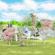 Outsunny Wedding Arch Frame Set, Metal Balloon Arch Stand Set, Balloon Arch Stand Set for Birthday Party, 2.2, 2, 1.8 m White