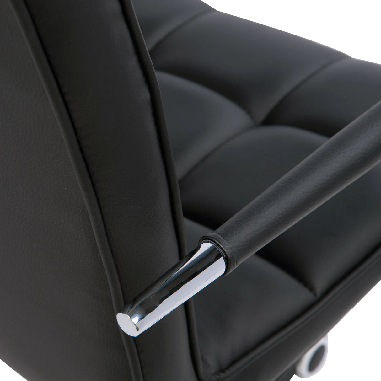 HOMCOM Home Office Chair and Computer Desk Set, Faux Leather Desk Chair with Swivel Wheels, Study Desk with Storage Shelf, Black