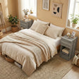 HOMCOM Set of Two Modern Storage Bedside Tables - Grey