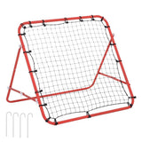 HOMCOM Rebounder Net, Practise Kickback Goal, for Teens, Adults Training - Red