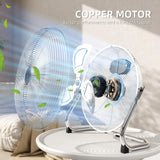 HOMCOM Metal Floor Fan with 3 Speeds & 120 Adjustable Tilt - Silver Tone
