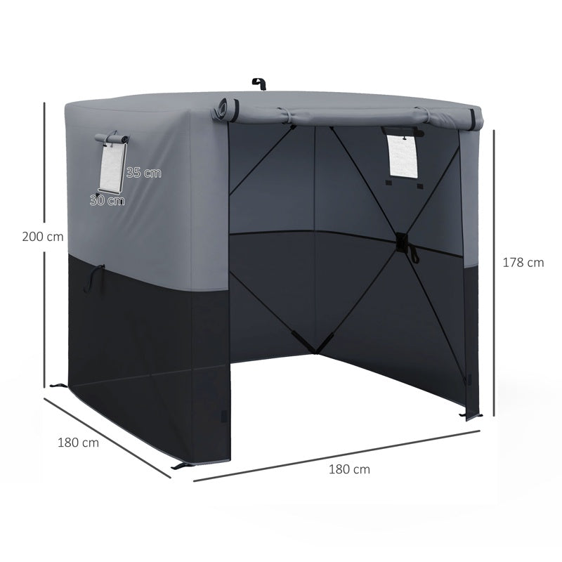 Outsunny 2 x 2m Pop-Up Gazebo, with Accessories - Black