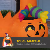 Outsunny 4.9ft Inflatable Pumpkin Archway Halloween Decoration