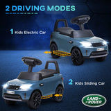 AIYAPLAY 2-in-1 Land Rover Licensed 6V Kids Electric Ride On Car, Sliding Car w/ Headlights, Music, for 18-60 Months, Light Blue
