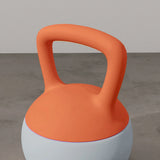 SPORTNOW 10KG Soft Kettlebell, Kettle Bell with Non-Slip Handle for Home Gym, Weight Lifting, Strength Training, Orange/Grey