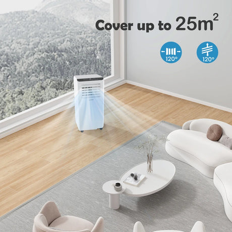 4 in 1 Floor AC Unit with Fan and Dehumidifier-White