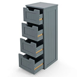 Floor Storage Cabinet Freestanding Bathroom Cabinet with 4 Drawers-Grey